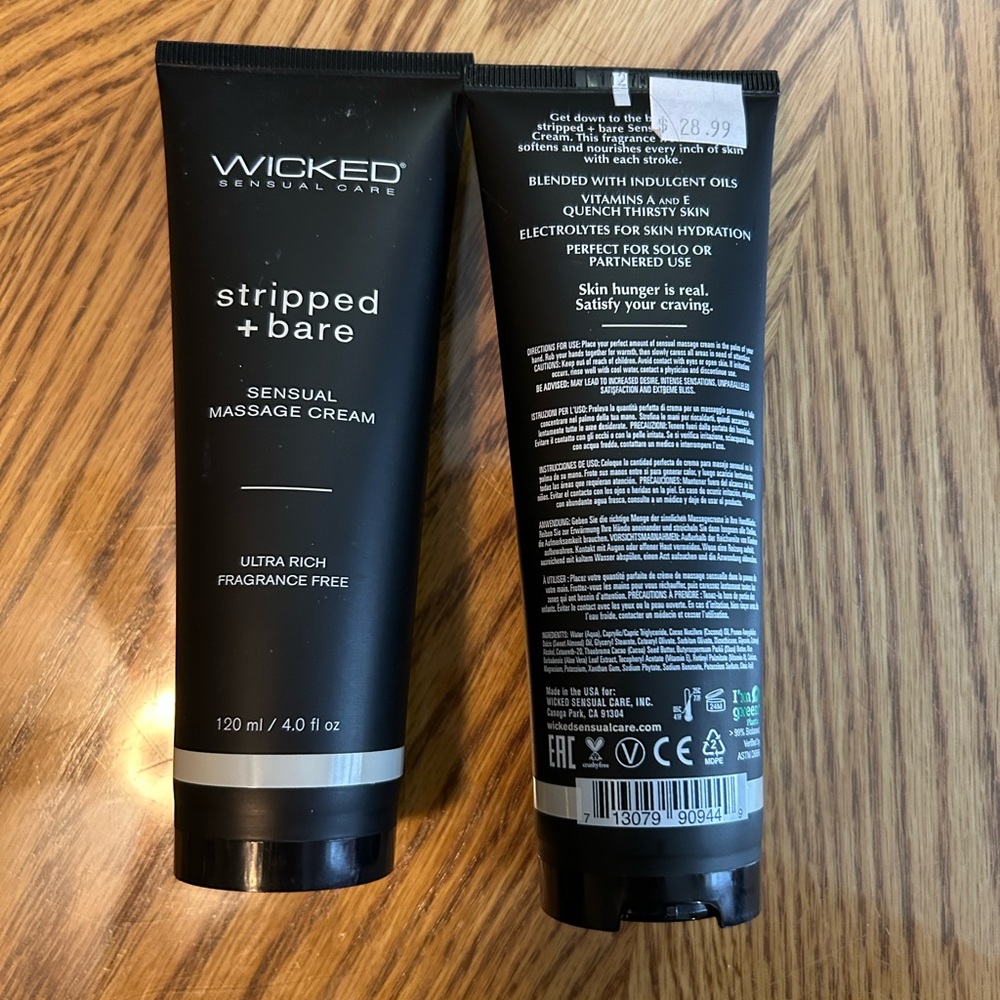 Wicked Sensual Massage Cream - Black